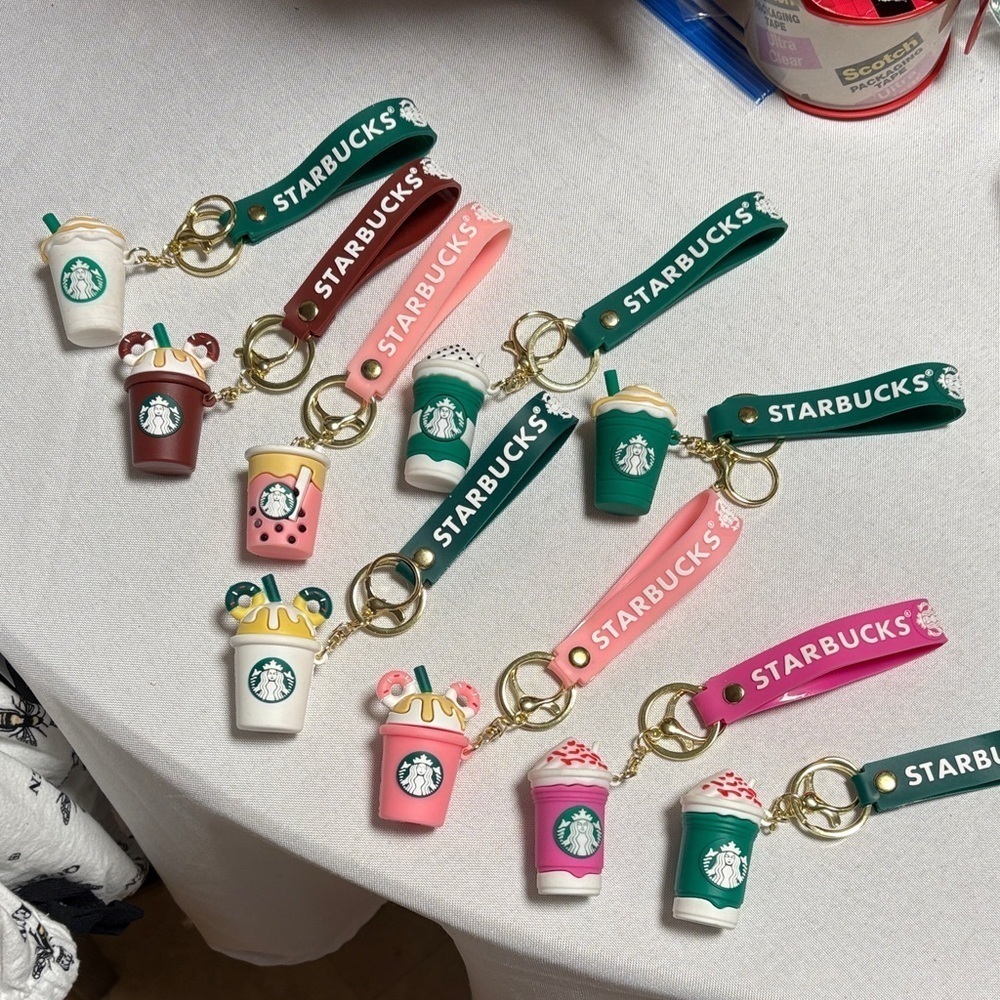 Keychains, NWOT. Bundle of 9, great for Christmas stockings.